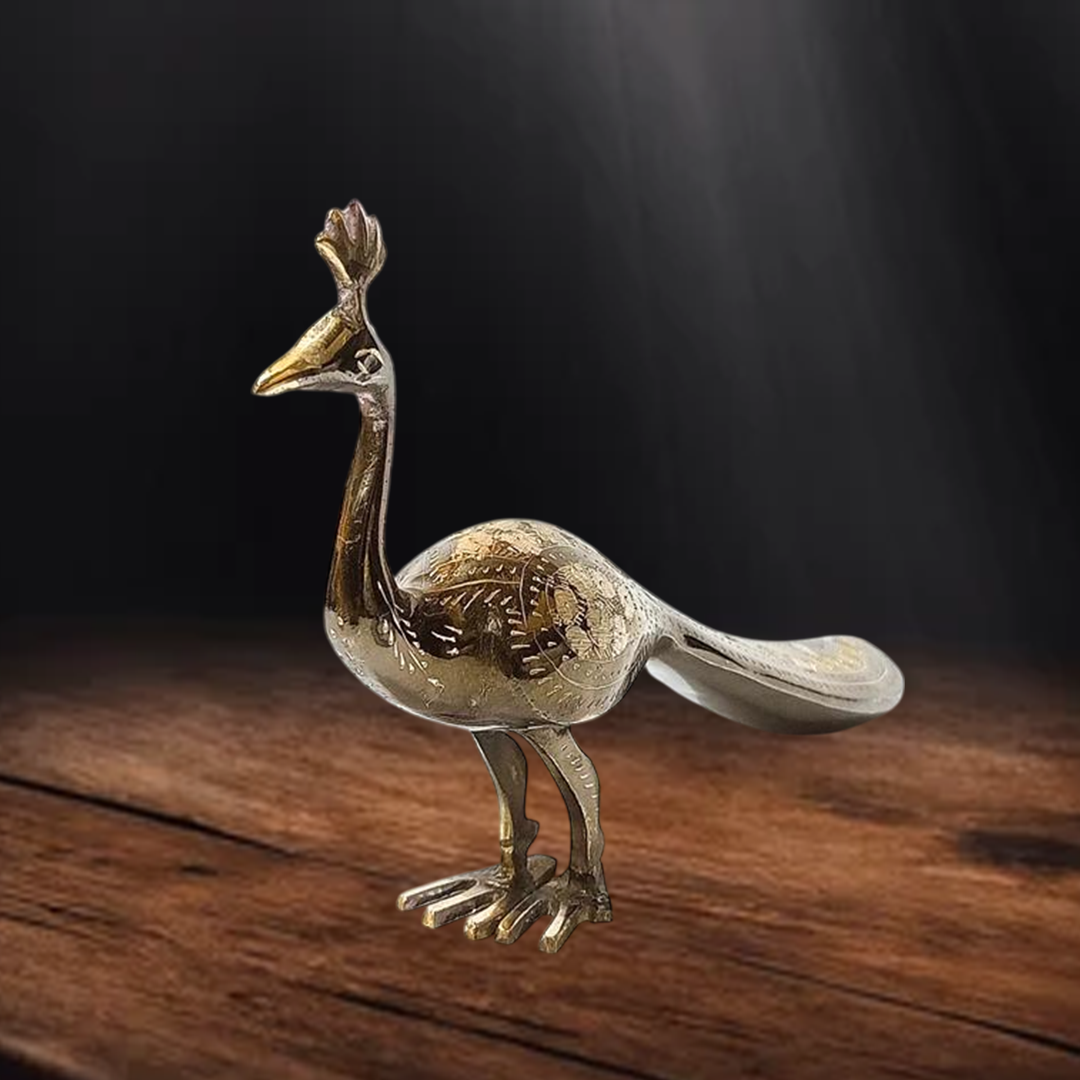 Brass Peacock (Size: 20 cm) - Image 2