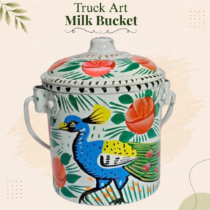 Truck Art Milk Bucket (Size : 17cmx14cm)