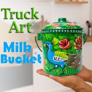 Truck Art Milk Bucket (Size : 15cmx12cm)