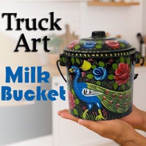 Truck Art Milk Bucket (Size : 15cmx12cm)
