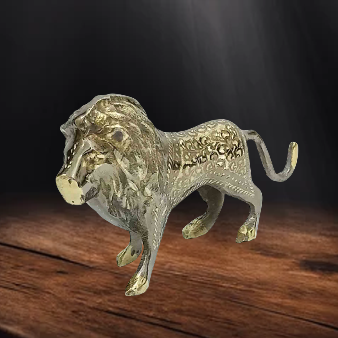 Brass Lion (Size:15 cm) - Image 2