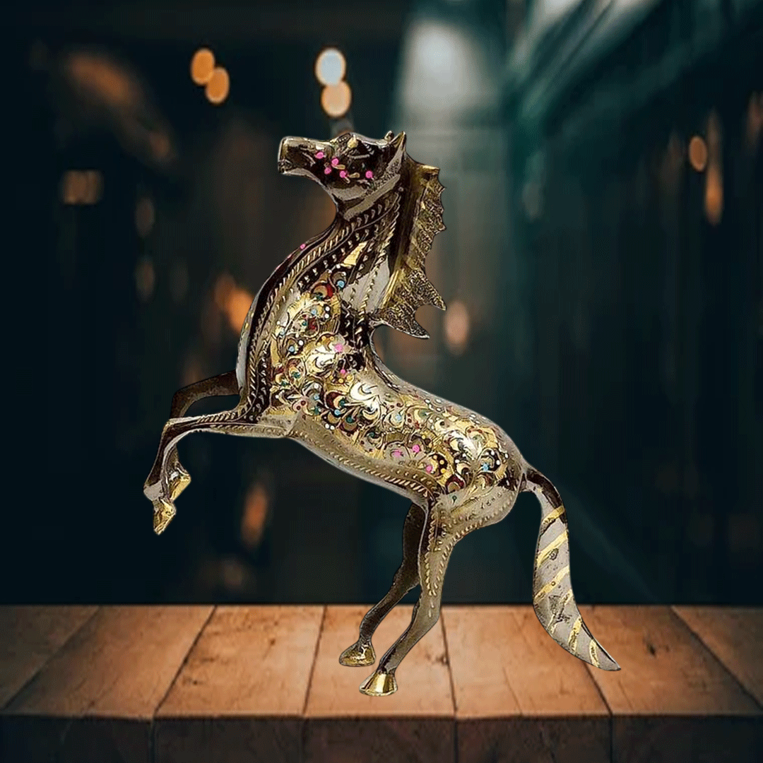 Brass Horse (Size: 20 cm) - Image 2