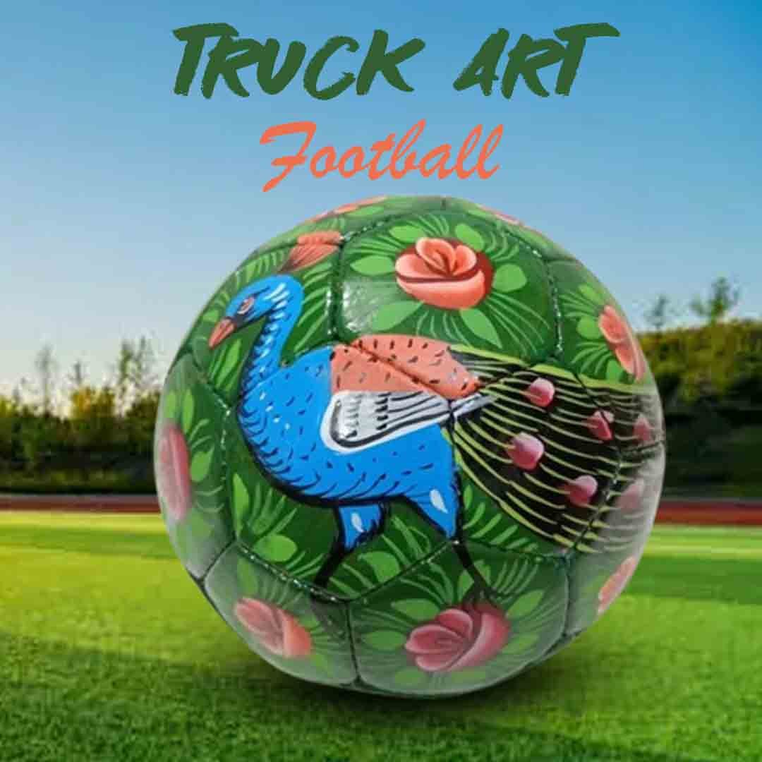 Front view of Floral Truck Art Football