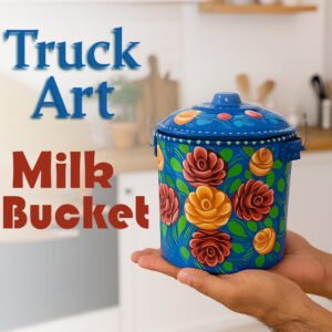 Truck Art Milk Bucket (Size : 17cmx14cm)