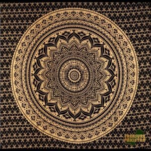 Block Print Bed Sheet (Size:W-215 X H-220)cm