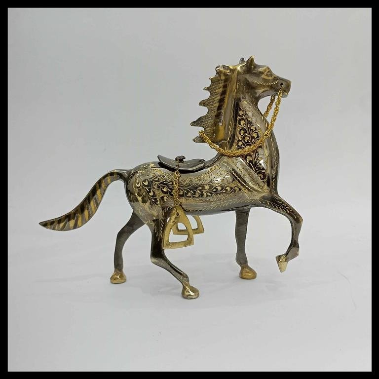 Brass Horse (Size: 20 cm) - Image 5