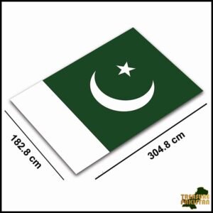 Pakistan National Flag/Fabric Flag of Pakistan/Green and White Flag/Pakistani Jhanda/(Size : 182.8 cm X 304.8 cm)