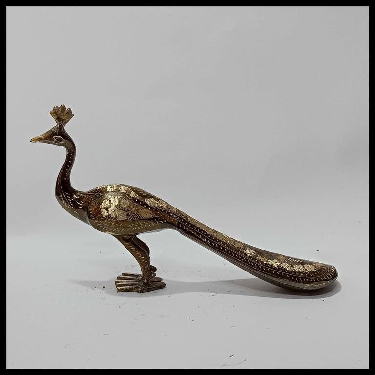 Brass Peacock (Size: 20 cm) - Image 3