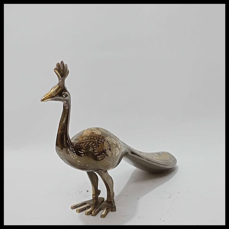 Brass Peacock (Size: 20 cm) - Image 4