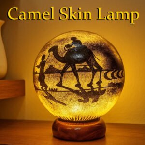 Camel Skin Lamp Round Shape (Size : 25 cm)