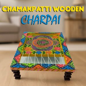 Wooden Chaarpai With Bundi Work
