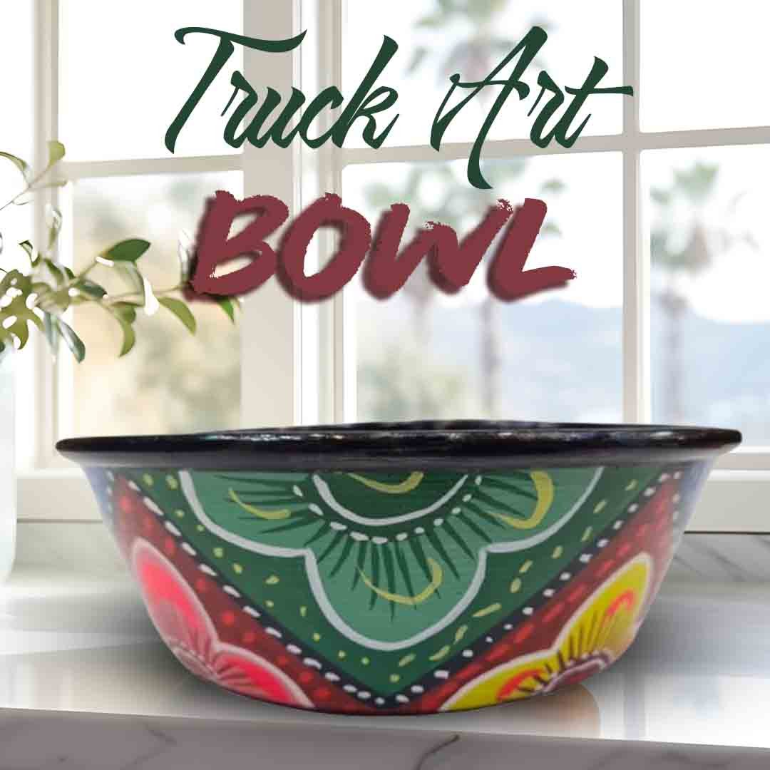Front view of Traditional Truck Art Bowl