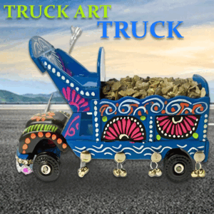 Truck Art Bajri Truck (Size:18x8x12 cm)