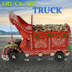 Truck Art Bajri Truck (Size:18x8x12 cm)