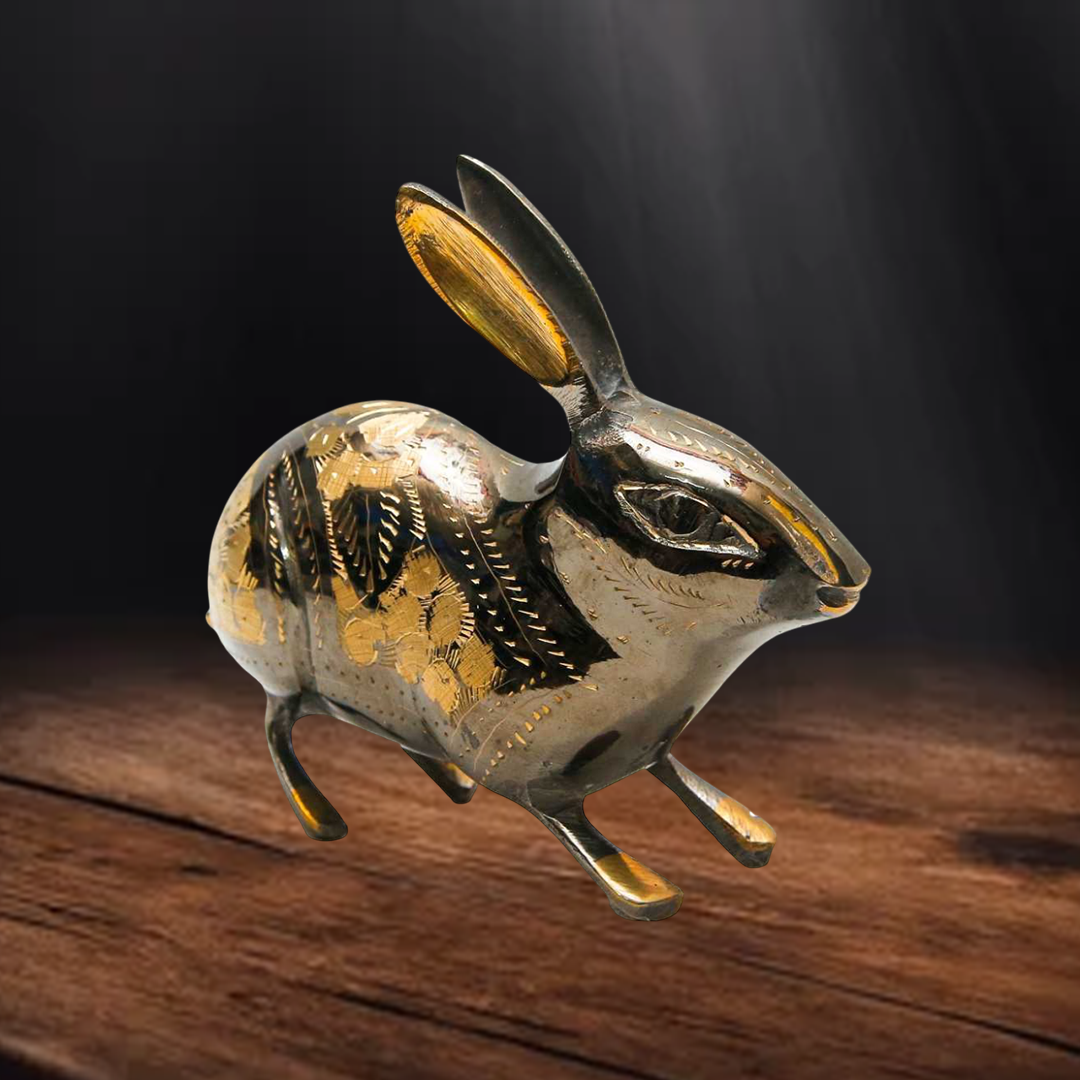 Handmade Brass Rabbit (15 cm) - Image 2
