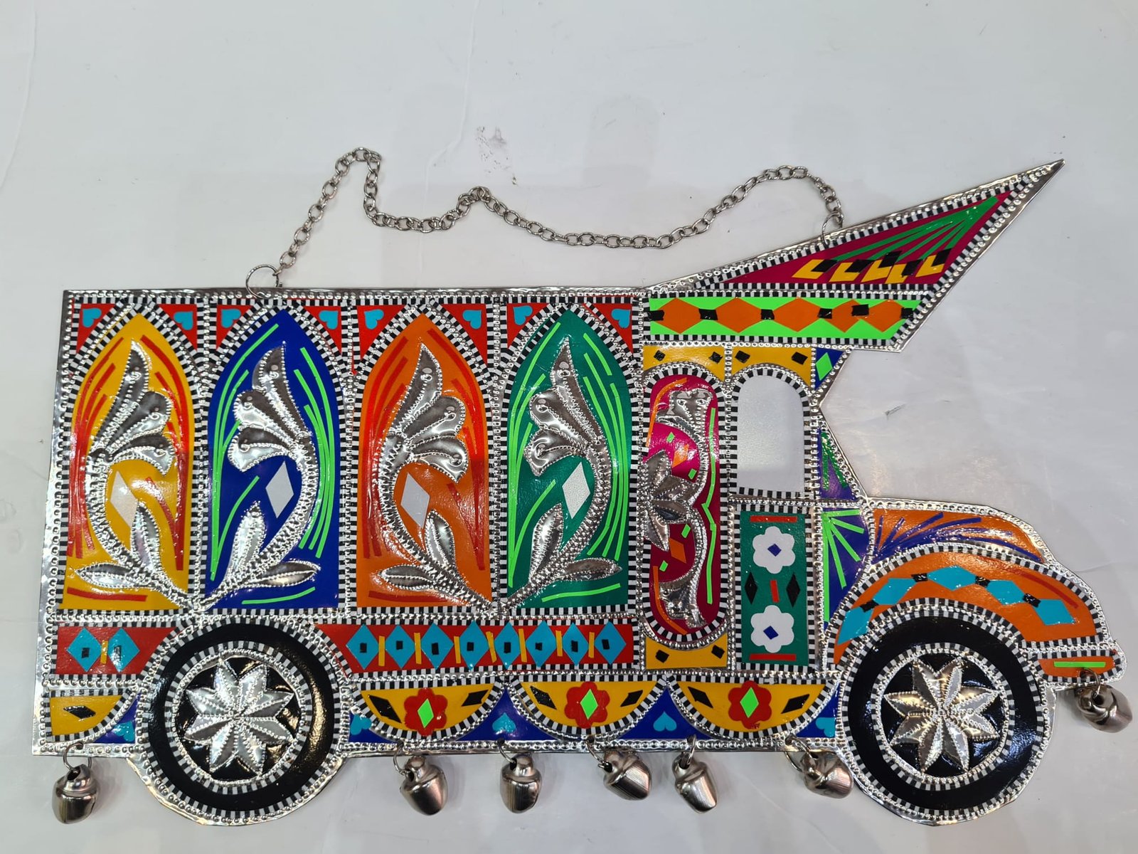 Metal Truck Wall Hanging - Pakistani Truck Art - Bright Chamakpatti Décor for Household and Workplace - Image 8
