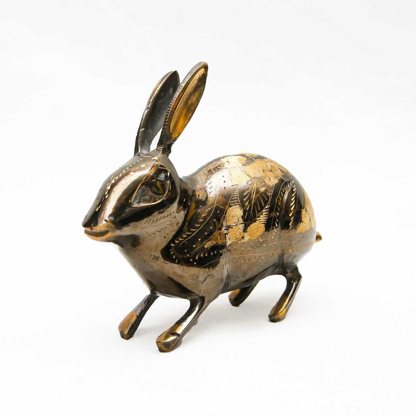 Handmade Brass Rabbit (15 cm) - Image 3