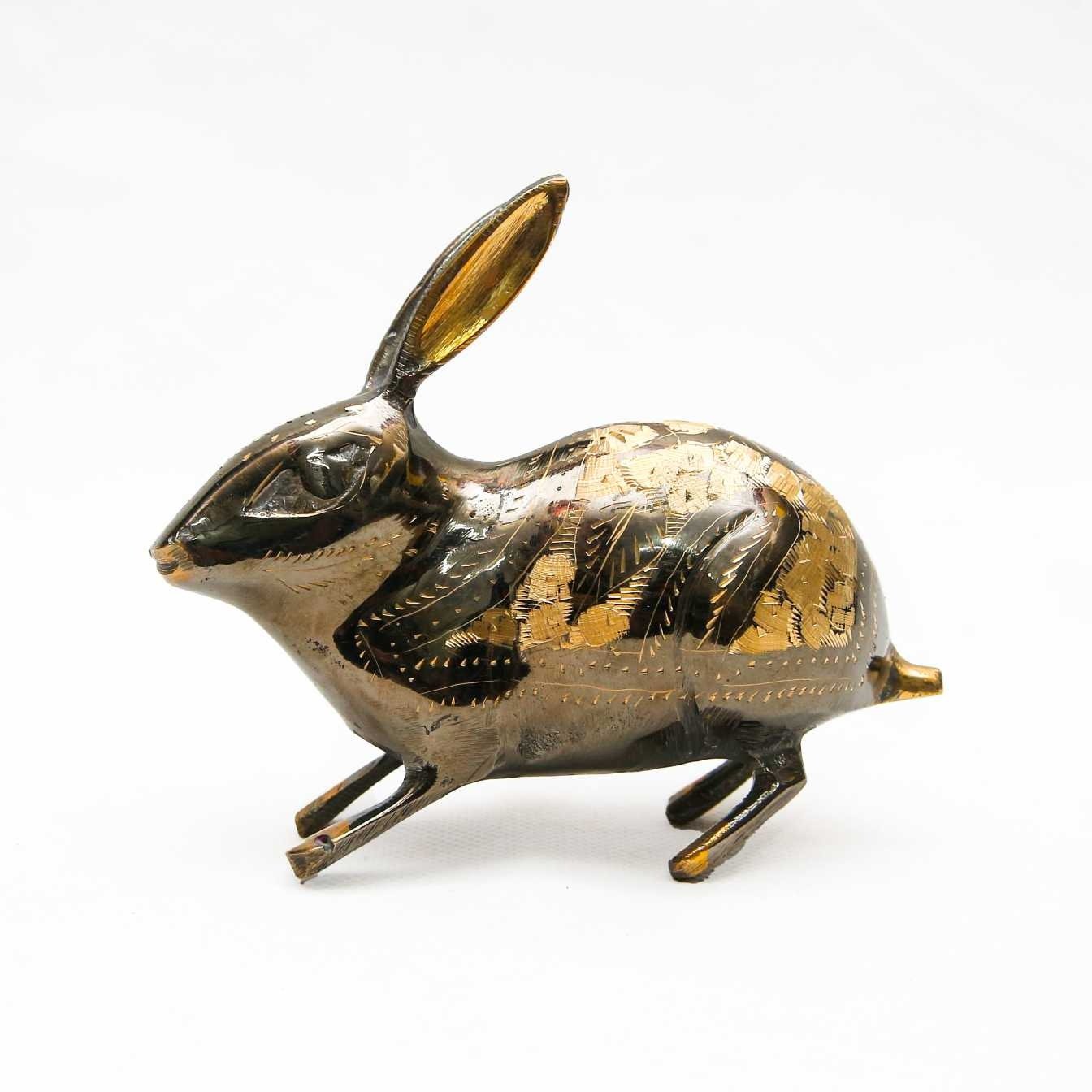 Handmade Brass Rabbit (15 cm) - Image 4