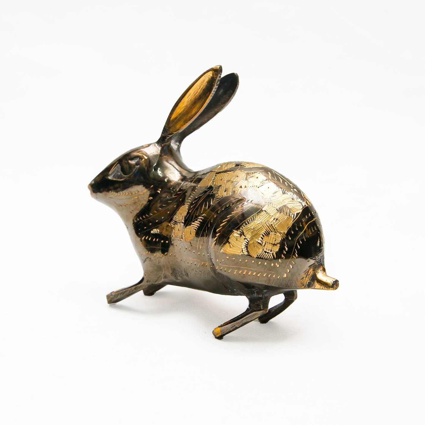 Handmade Brass Rabbit (15 cm) - Image 5