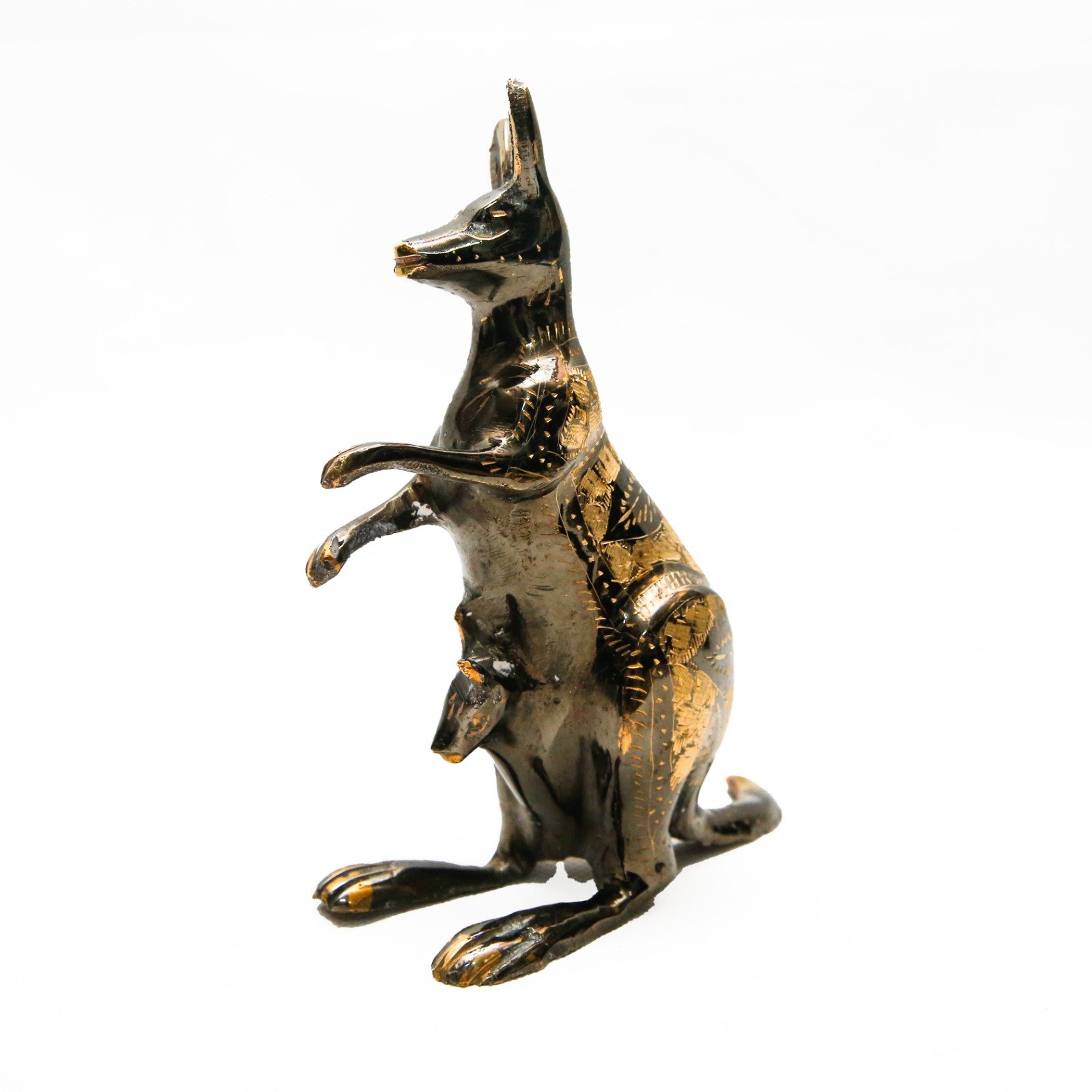 Handmade Brass Kangaroo (20 cm) - Image 3