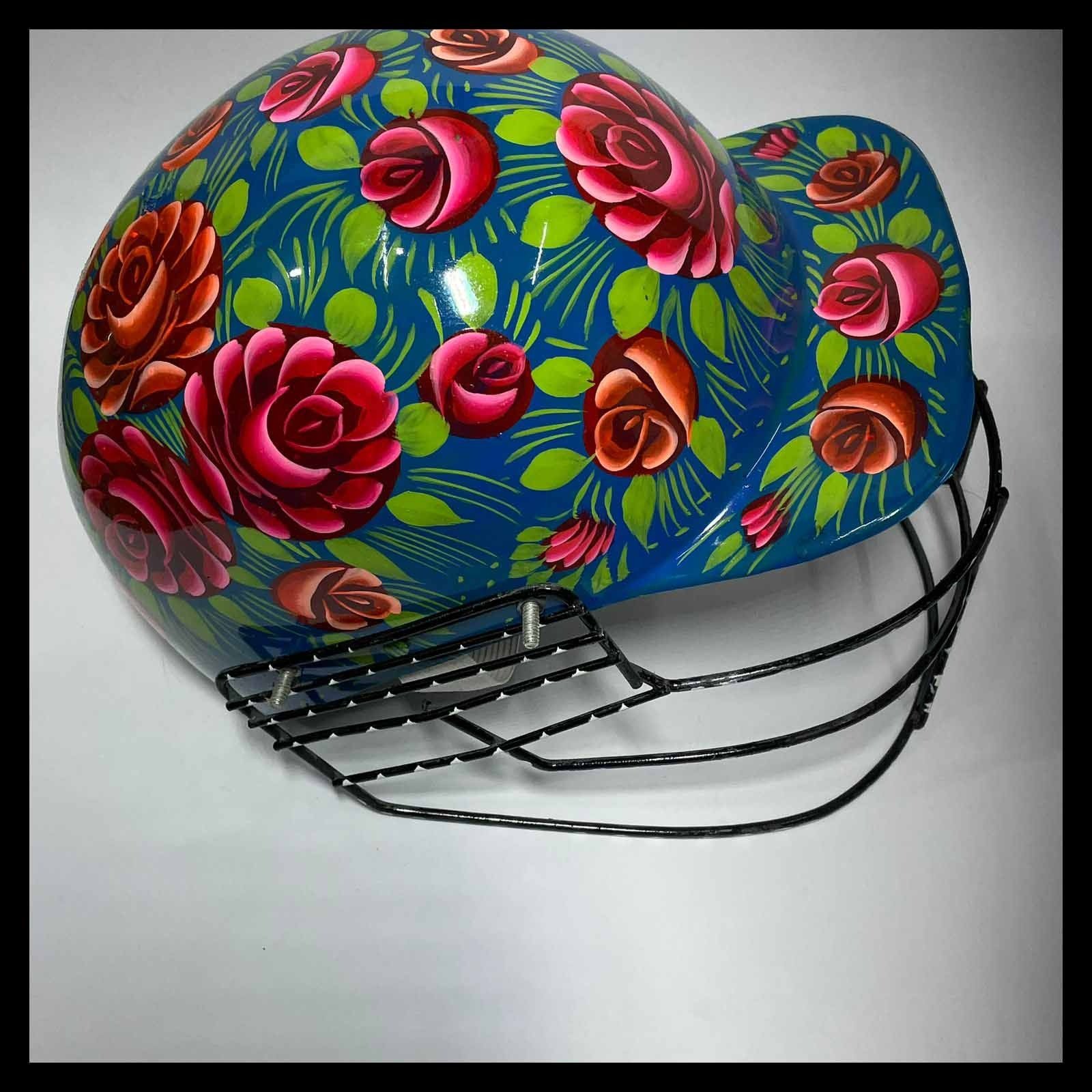 Pakistani Truck Art Cricket Helmet – Hand-Painted Traditional Helmet for Home Decor & Gifts - Image 4