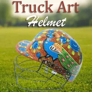 Pakistani Truck Art Cricket Helmet – Hand-Painted Traditional Helmet for Home Decor & Gifts