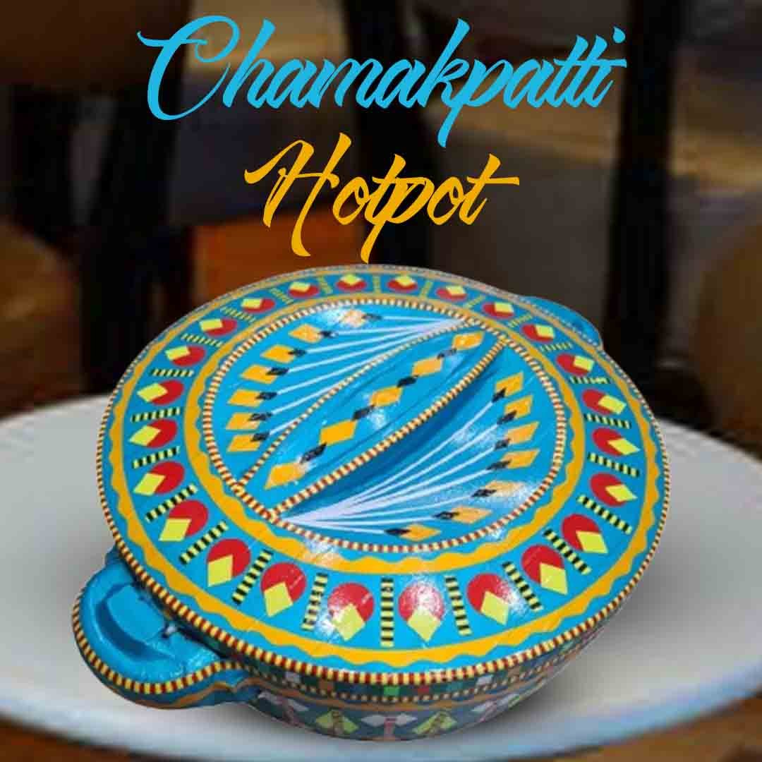 Colorful Pakistani Chamakpatti Hotpot | Traditional Art Decor for Kitchen
