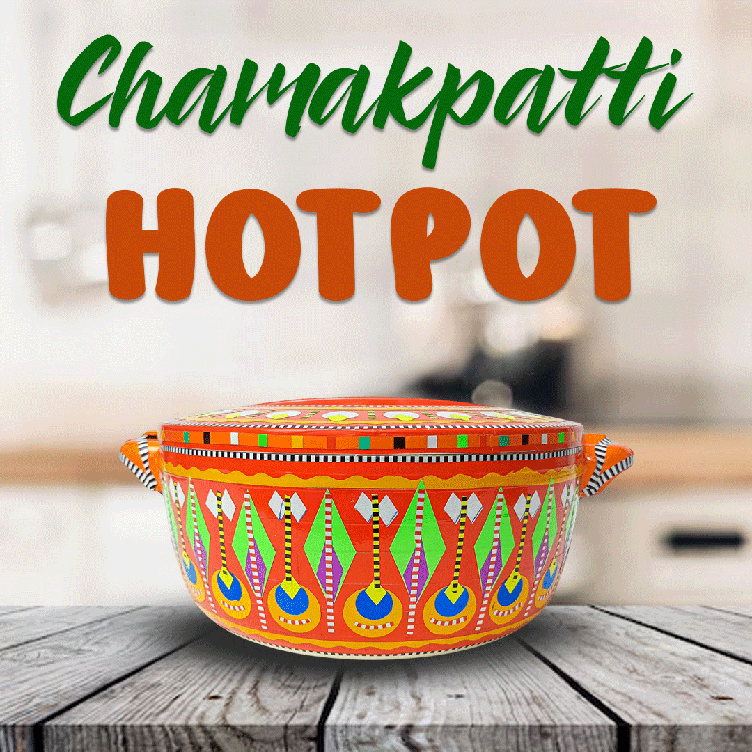 Colorful Pakistani Chamakpatti Hotpot | Traditional Art Decor for Kitchen - Image 2