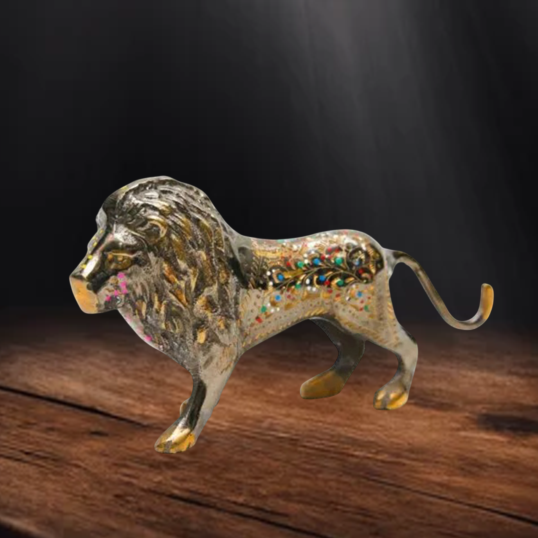 Brass Lion (Size:15 cm) - Image 2