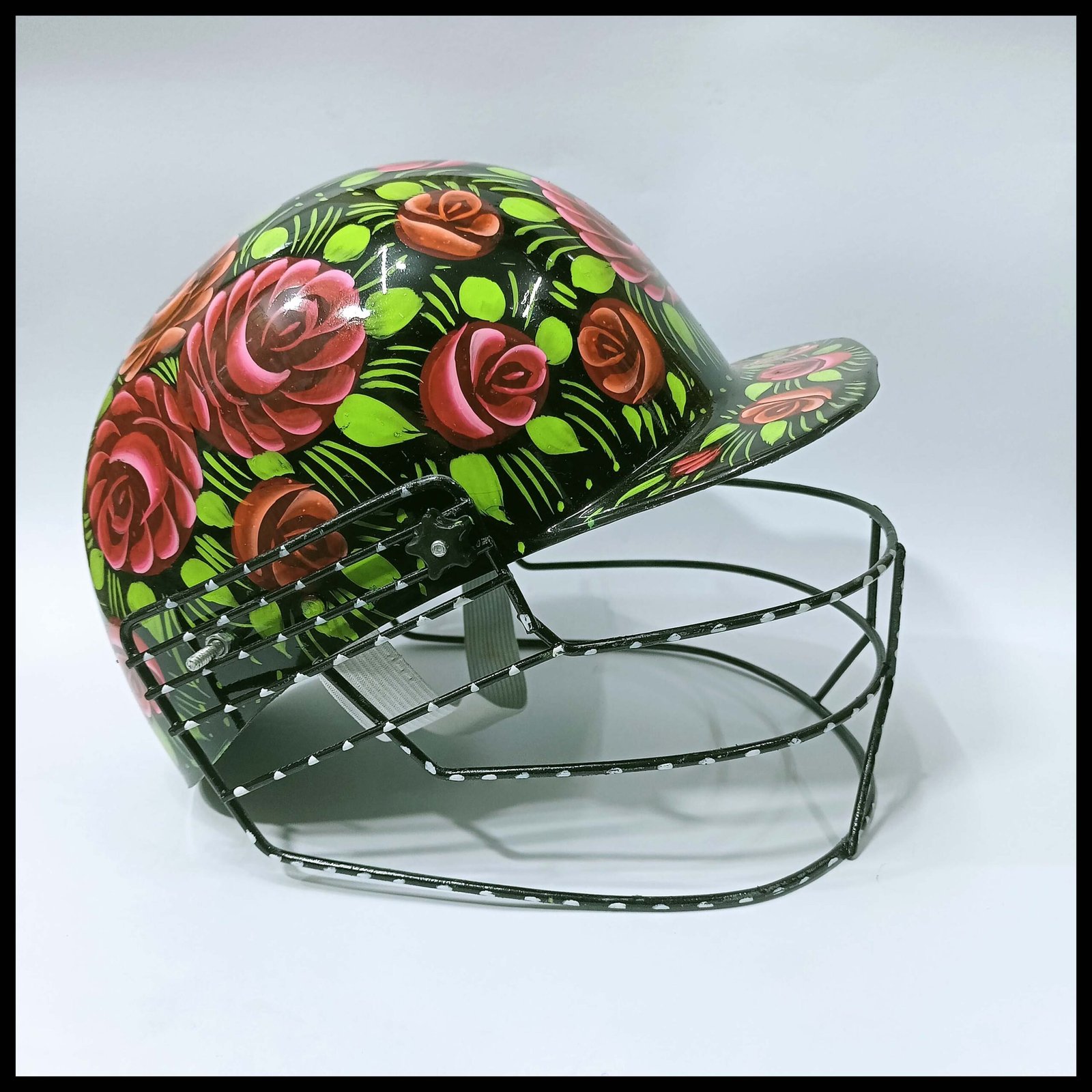 Pakistani Truck Art Cricket Helmet – Hand-Painted Traditional Helmet for Home Decor & Gifts - Image 6