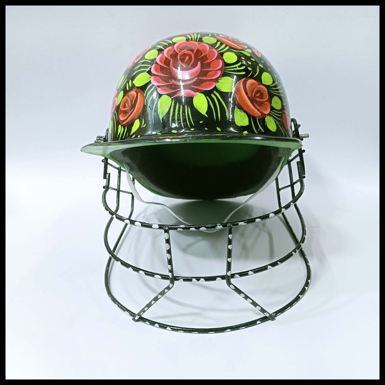 Pakistani Truck Art Cricket Helmet – Hand-Painted Traditional Helmet for Home Decor & Gifts - Image 7