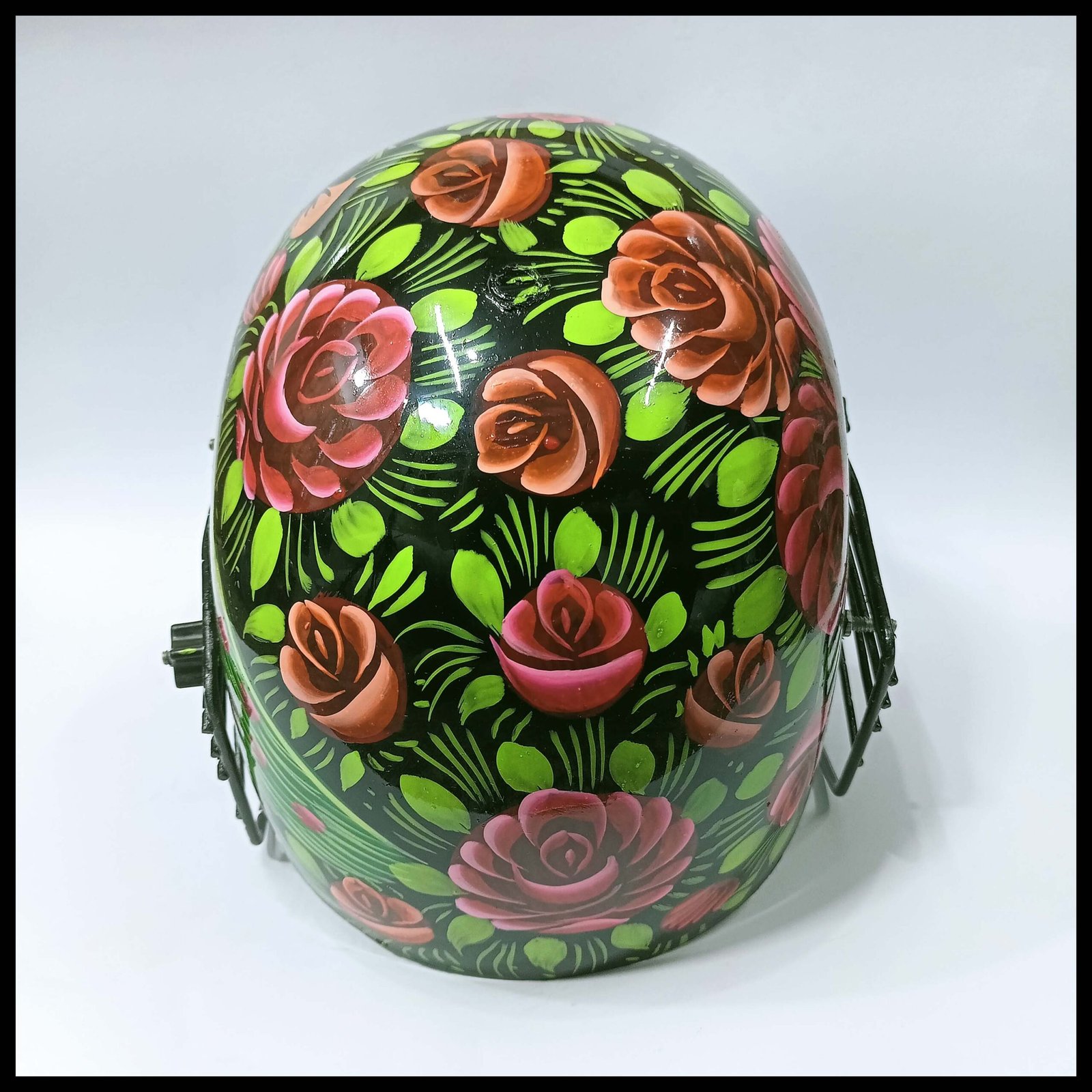 Pakistani Truck Art Cricket Helmet – Hand-Painted Traditional Helmet for Home Decor & Gifts - Image 9