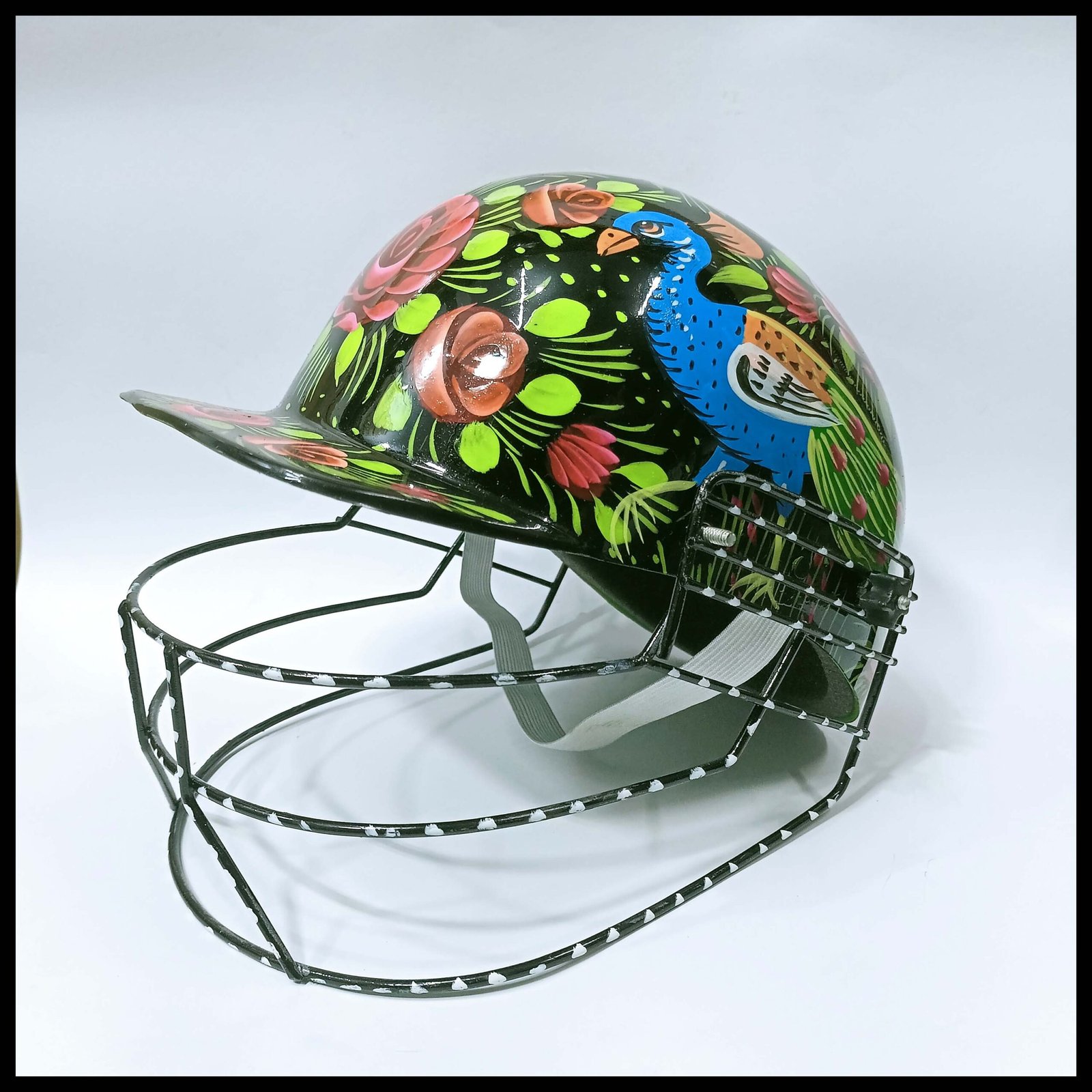 Pakistani Truck Art Cricket Helmet – Hand-Painted Traditional Helmet for Home Decor & Gifts - Image 4