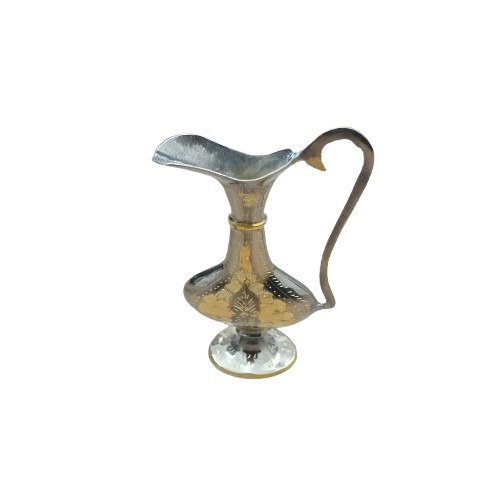 Handcrafted Brass Jug with Gold Floral Design | Elegant Home & Office Décor (20 cm) - Image 7