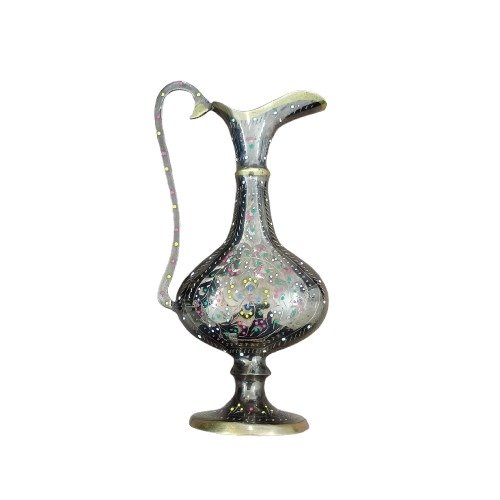 Handcrafted Brass Decorative Jug - 20 cm | Floral Design | Home Decor Accent - Image 5