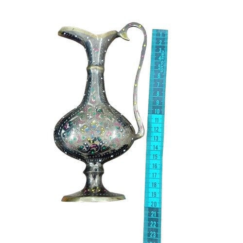 Handcrafted Brass Decorative Jug - 20 cm | Floral Design | Home Decor Accent - Image 7