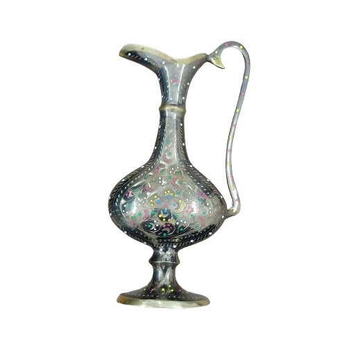 Handcrafted Brass Decorative Jug - 20 cm | Floral Design | Home Decor Accent - Image 8