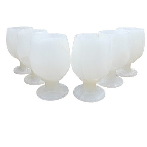 Onyx Wine Glass Set of 6 - Handcrafted Pakistani Marble Wine Glasses | Elegant Home Decor | Perfect for Serving & Gifting - Image 2