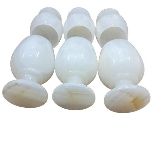 Onyx Wine Glass Set of 6 - Handcrafted Pakistani Marble Wine Glasses | Elegant Home Decor | Perfect for Serving & Gifting - Image 5
