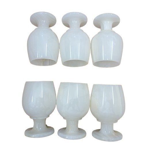 Onyx Wine Glass Set of 6 - Handcrafted Pakistani Marble Wine Glasses | Elegant Home Decor | Perfect for Serving & Gifting - Image 6