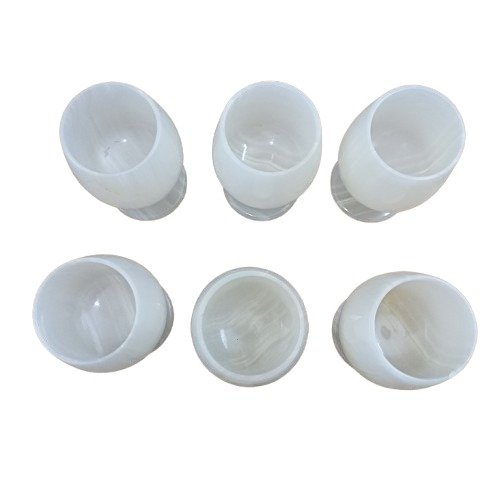 Onyx Wine Glass Set of 6 - Handcrafted Pakistani Marble Wine Glasses | Elegant Home Decor | Perfect for Serving & Gifting - Image 8