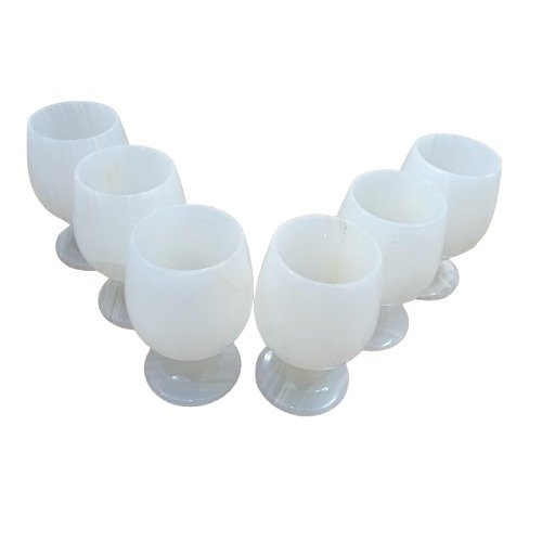 Onyx Wine Glass Set of 6 - Handcrafted Pakistani Marble Wine Glasses | Elegant Home Decor | Perfect for Serving & Gifting - Image 11