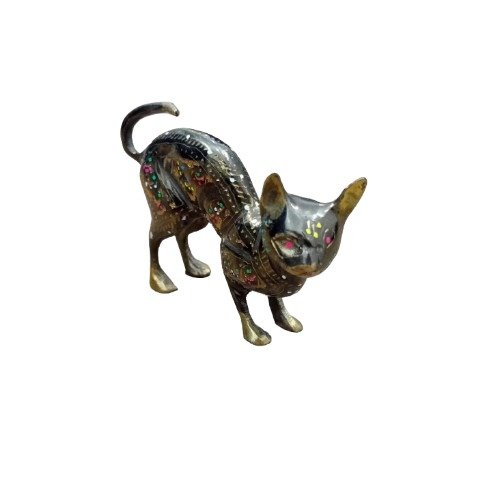 Handmade Brass Cat (15 cm) - Image 8