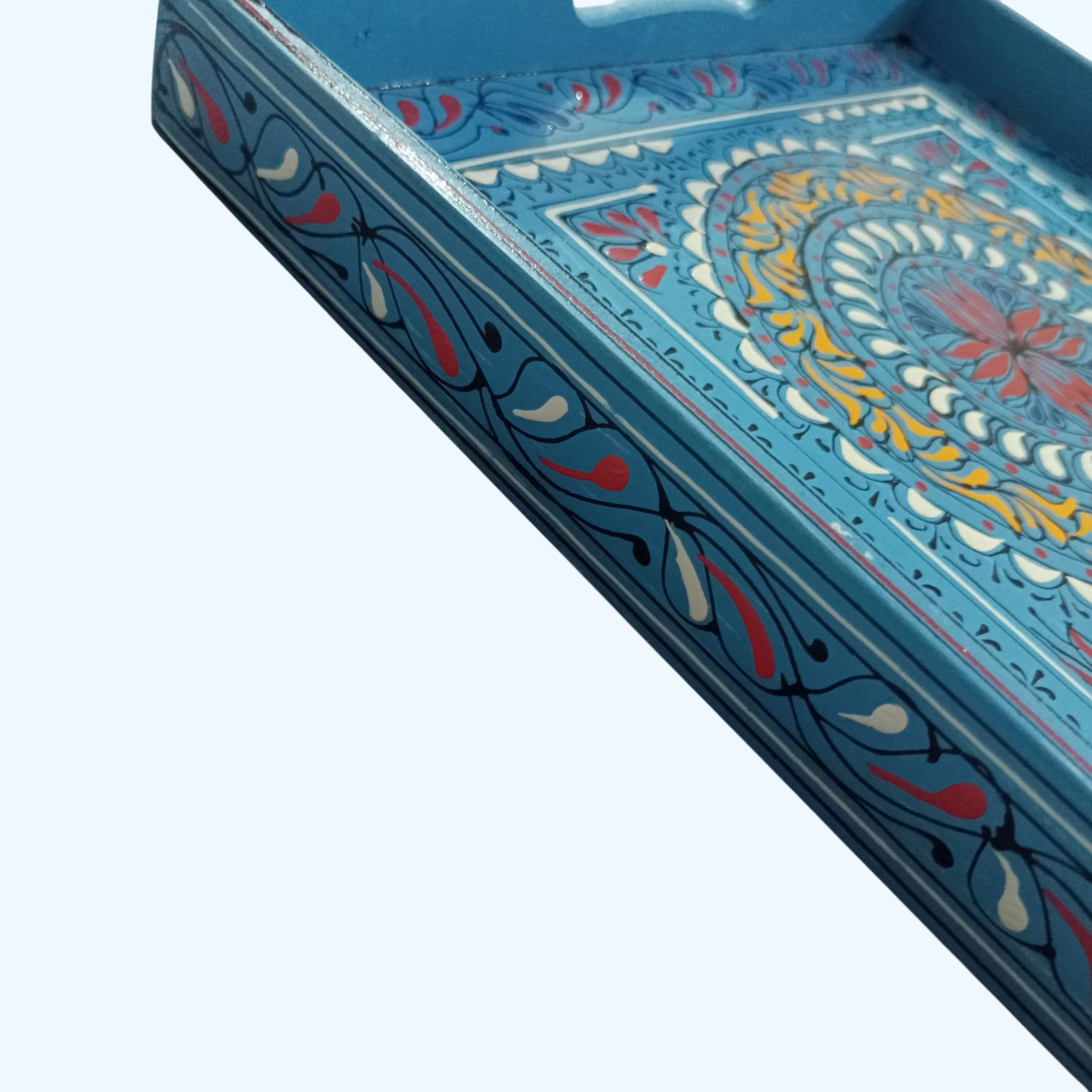 Bundi Work Tray/Pakistani Hand Painted Tray/Homedeccor (Size: L: 45cm, W: 30cm) - Image 6