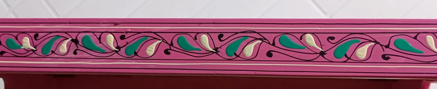 Bundi Work Tray/Pakistani Hand Painted Tray/Homedeccor (Size: L: 45cm, W: 30cm) - Image 9
