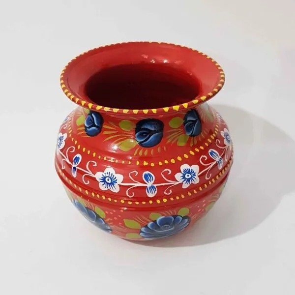 Truck Art Mutki – Hand-Painted Decorative Pot (16.5cm) | Traditional Pakistani Art for Home Décor & Gifts - Image 7