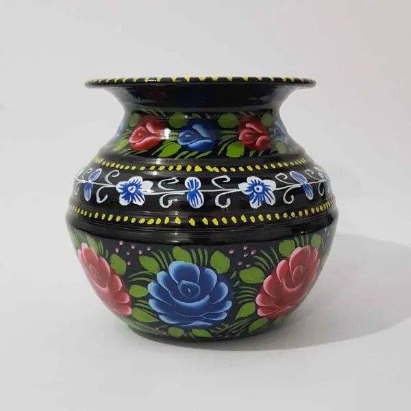 Truck Art Mutki – Hand-Painted Decorative Pot (16.5cm) | Traditional Pakistani Art for Home Décor & Gifts - Image 8
