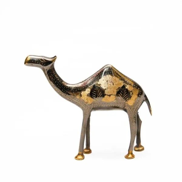 Handmade Brass Camel Figurine (15cm) – Stunning Home Decor & Collectible Craft - Image 2
