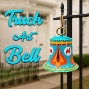 Handcrafted Chamakpatti Decorative Bell – Colorful Design for Home & Garden Décor, Traditional Pakistani Art