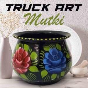 Truck Art Mutki – Hand-Painted Decorative Pot (10cm) | Traditional Pakistani Art for Home Décor & Gifts